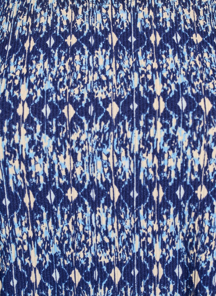 Wzorzysta bluzka z krótkim rekawem, Niebieskie, Packshot image number 2