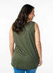 Bawelniany top o rozszerzanym fasonie, Zielony, Model image number 2