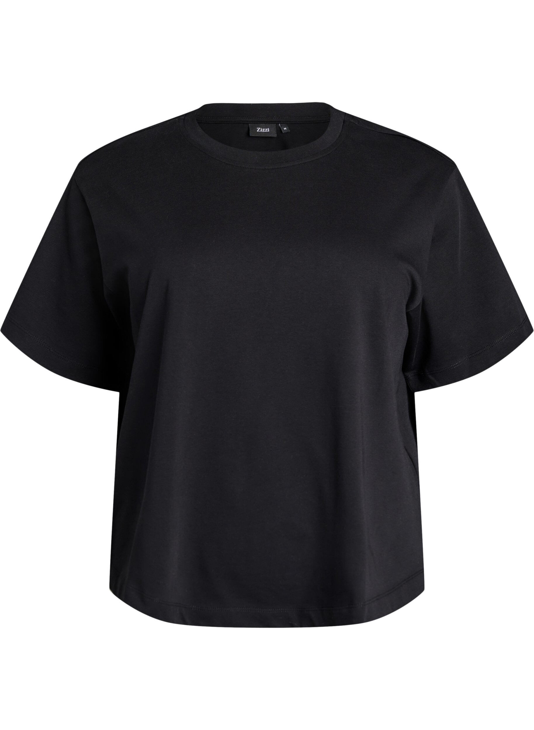 Zizzi Boxy t-shirt bawelniany, Czarne, Packshot image number 0