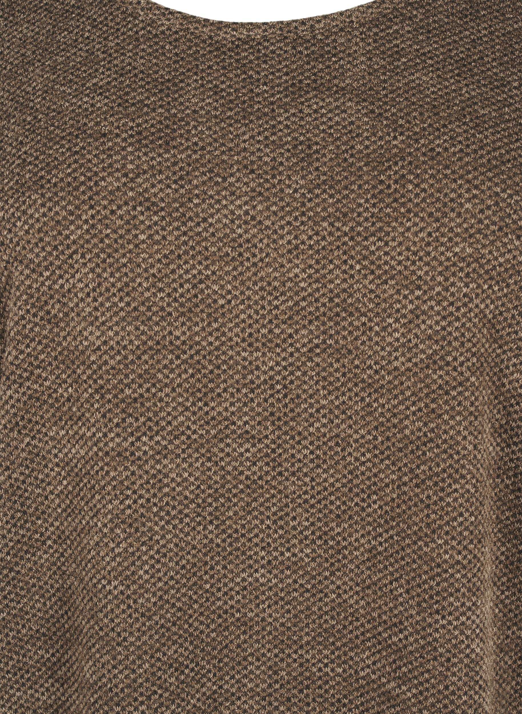 Zizzi T-shirtowa sukienka z kr&oacute;tkimi rekawami, Caribou, Packshot image number 2