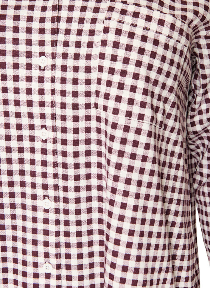 Bawelniana koszula pizamowa z kieszenia na piersi, Czerwony, Packshot image number 2