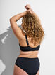 Bikini z fiszbinami zapewniajacy wysokie wsparcie, Czarne, Model image number 2