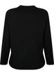 Sweter z mieszanki wiskozy z rozcieciem z boku, Black, Packshot image number 1