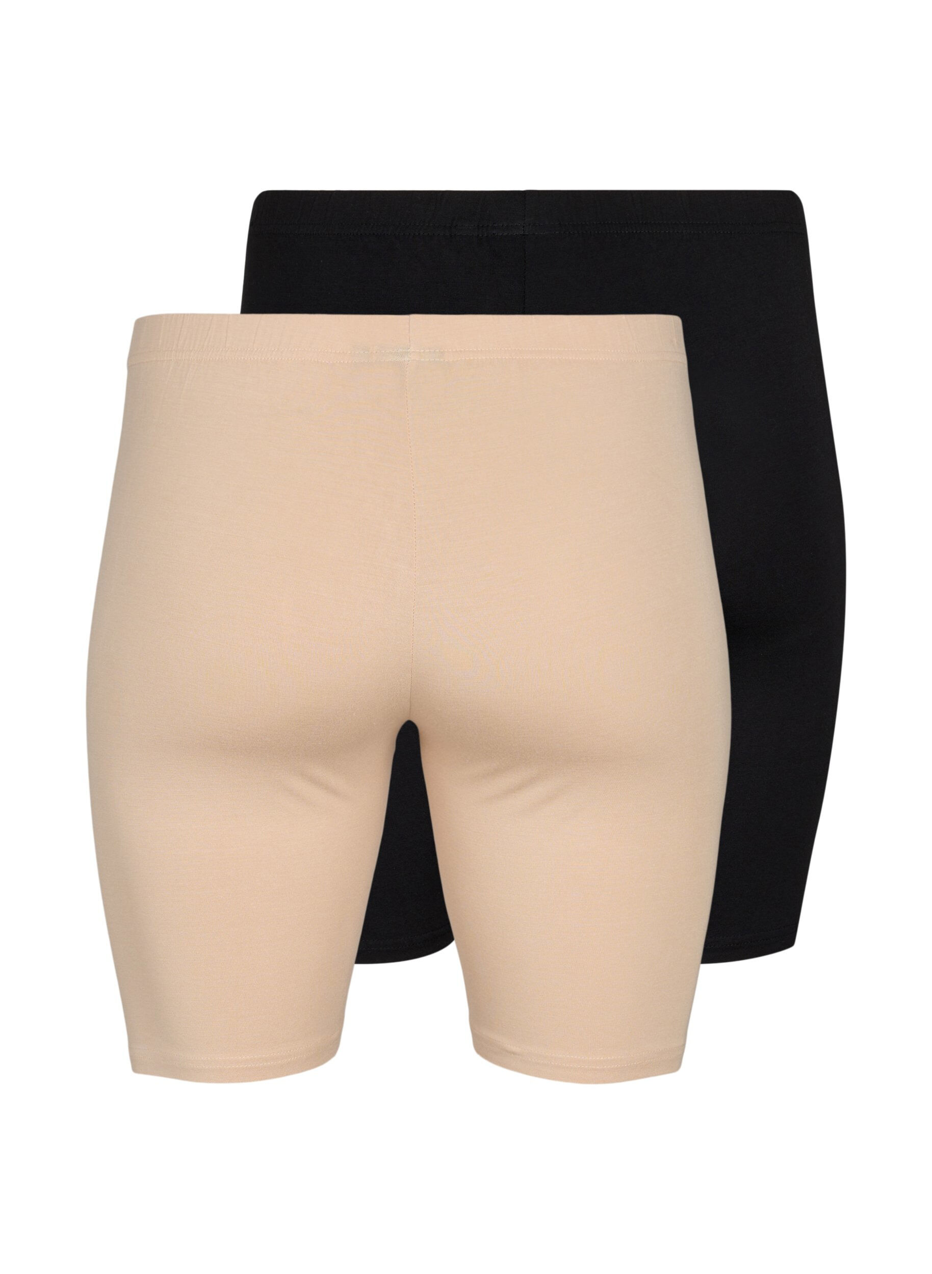 Zizzi Wiskozowe szorty rowerowe 2-pack, Beżowy, Packshot image number 1