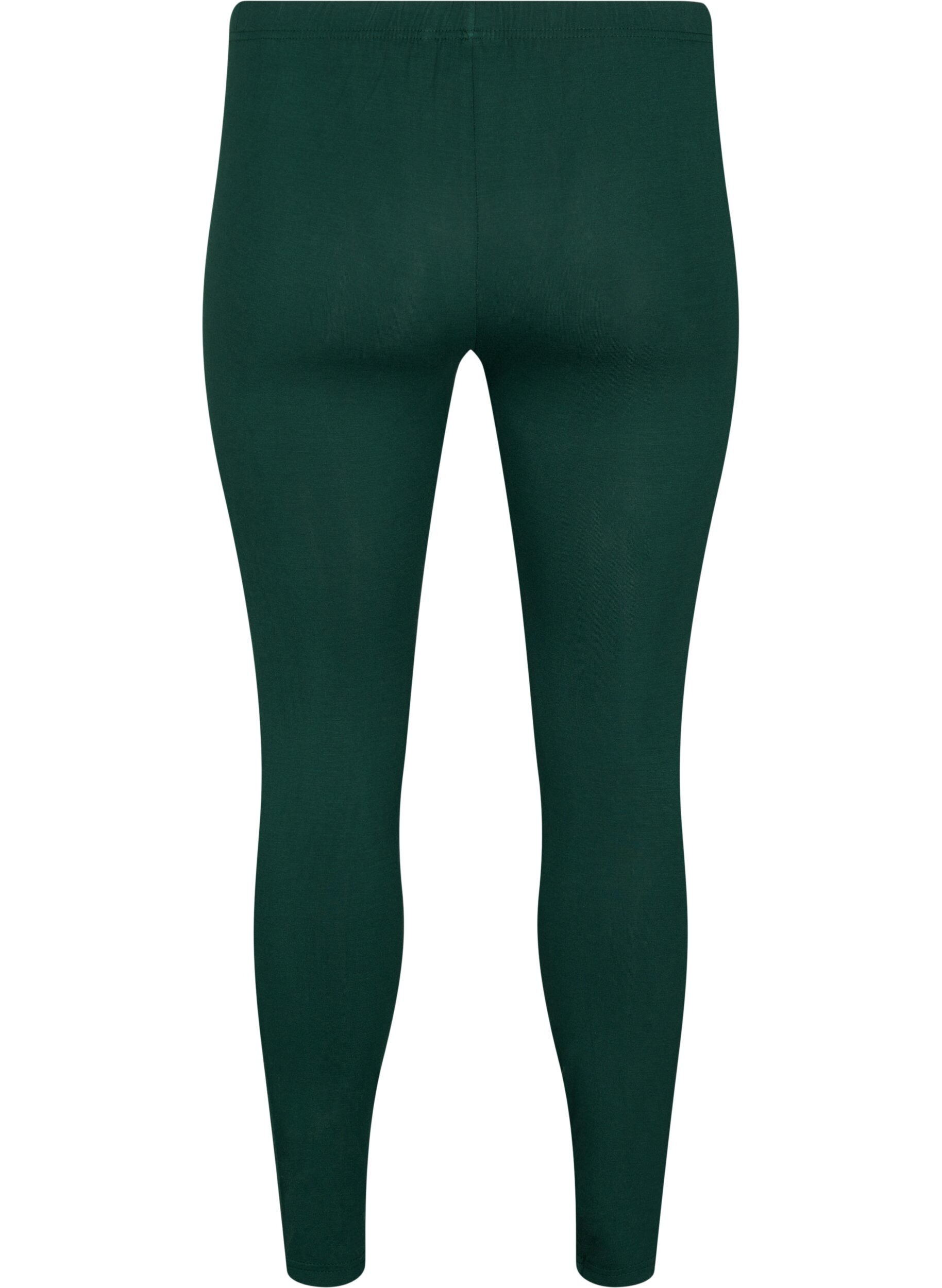Zizzi Legginsy basic z wiskozy, Zielony, Packshot image number 1
