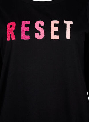 Bluza z tekstem, Black W. Reset, Packshot image number 2