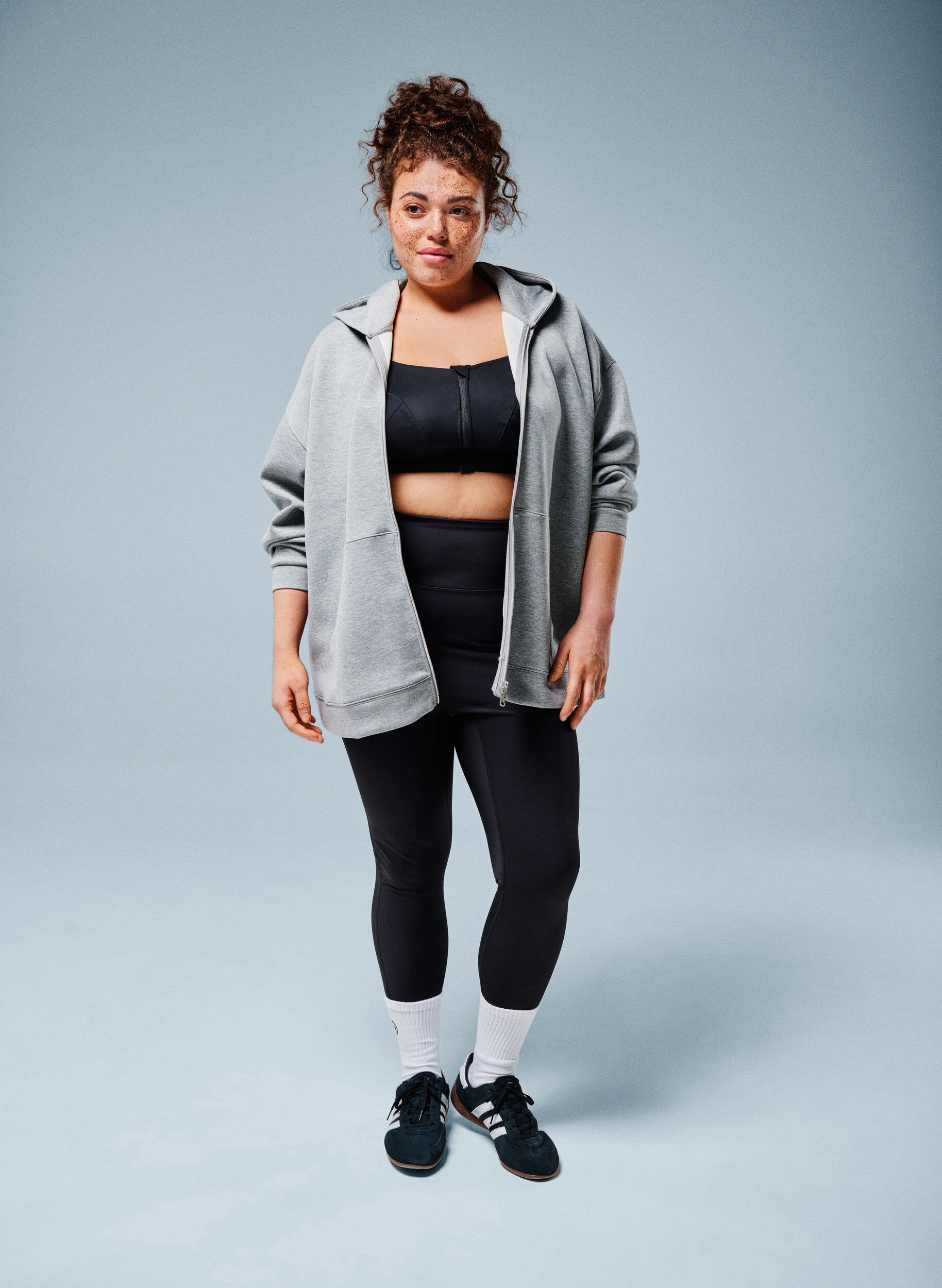 Zizzi CORE, odporne na przysiady rajstopy treningowe z kieszenia, Czarne, Image image number 0