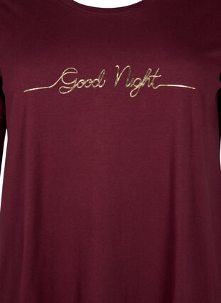 Koszula nocna z krótkim rekawem, wykonana z bawelny organicznej, Zinfandel Good Night, Packshot image number 2