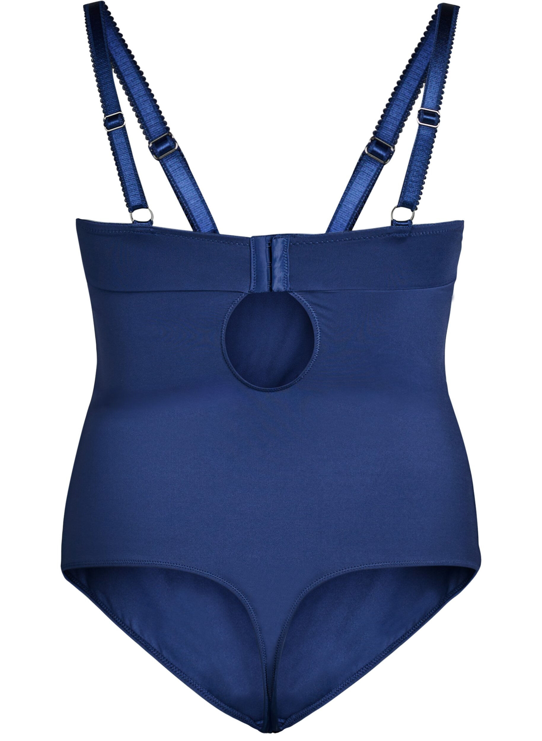 Zizzi Bodystocking z fiszbinami i koronka, Niebieskie, Packshot image number 1