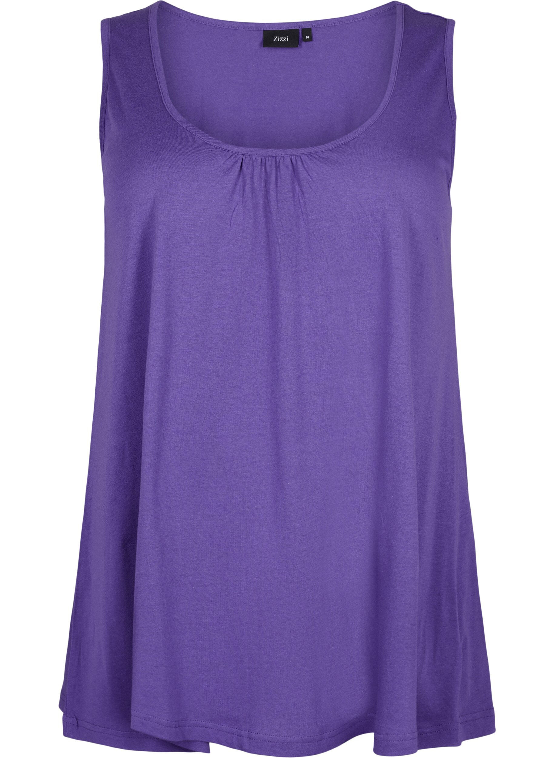 Zizzi Top w ksztalcie litery A z okraglym dekoltem, Ultra Violet, Packshot image number 0