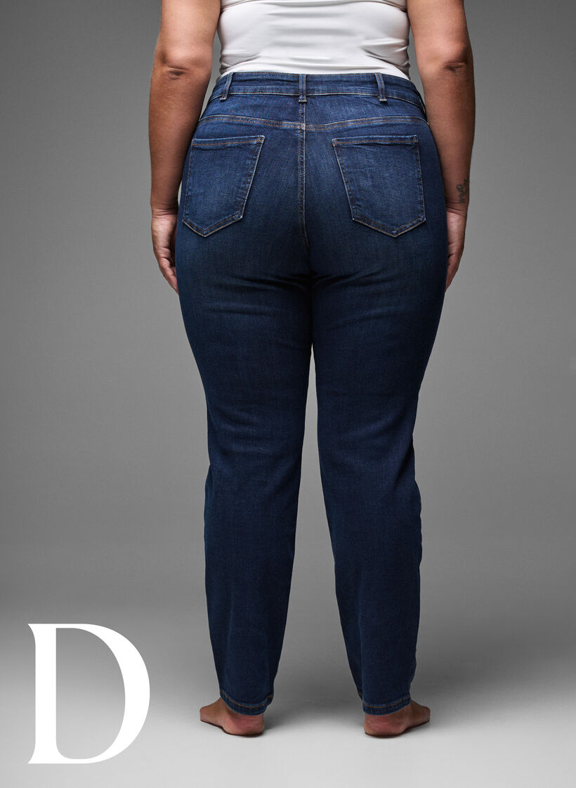 Jeansy slim fit z regularnym stanem, Dark Blue, Model image number 9