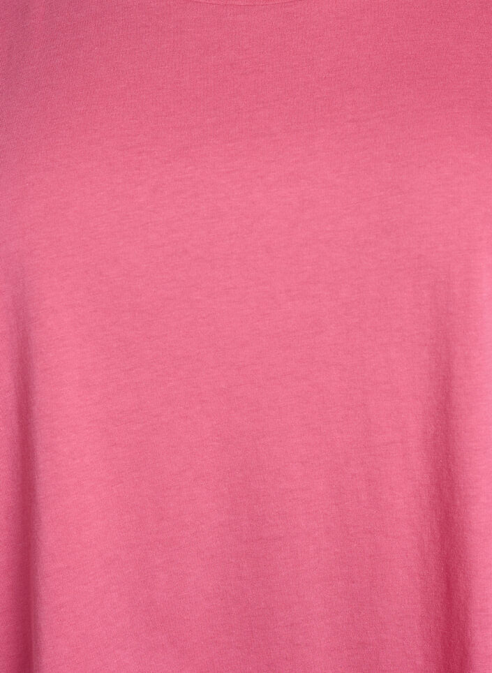 T-shirt z kr&oacute;tkim rekawem z mieszanki bawelny, R&oacute;żowy, Packshot image number 2