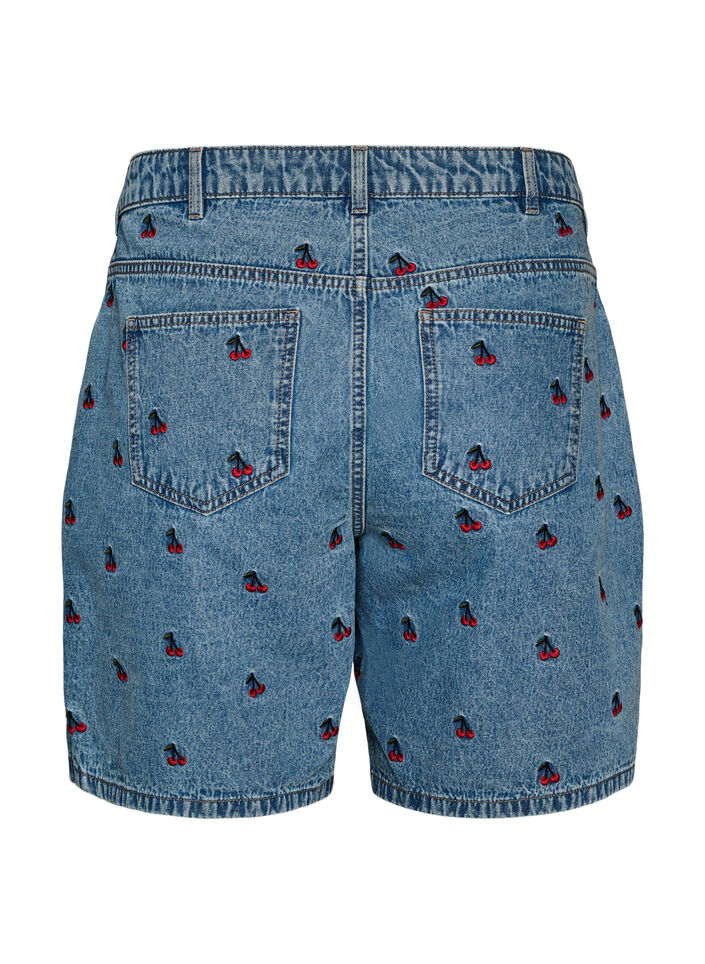 Naszyte szorty jeansowe, Niebieskie, Packshot image number 1