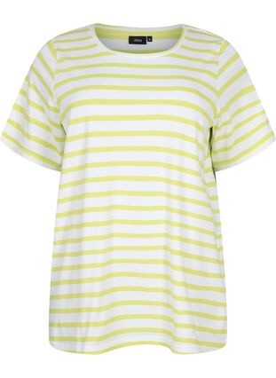 Bawelniana koszulka w paski, Wild Lime Stripes, Packshot image number 0
