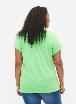 Bawelniana koszulka w neonowym kolorze, Neon Green, Model image number 1