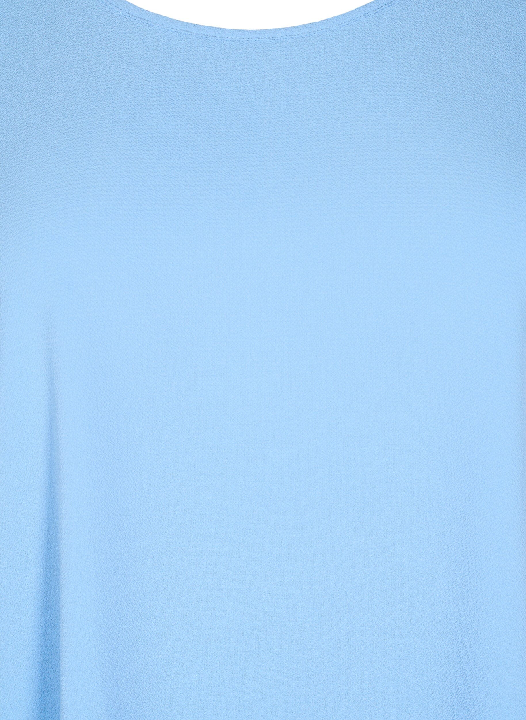 Zizzi Bluzka z kr&oacute;tkim rekawem i okraglym dekoltem, Niebieskie, Packshot image number 2