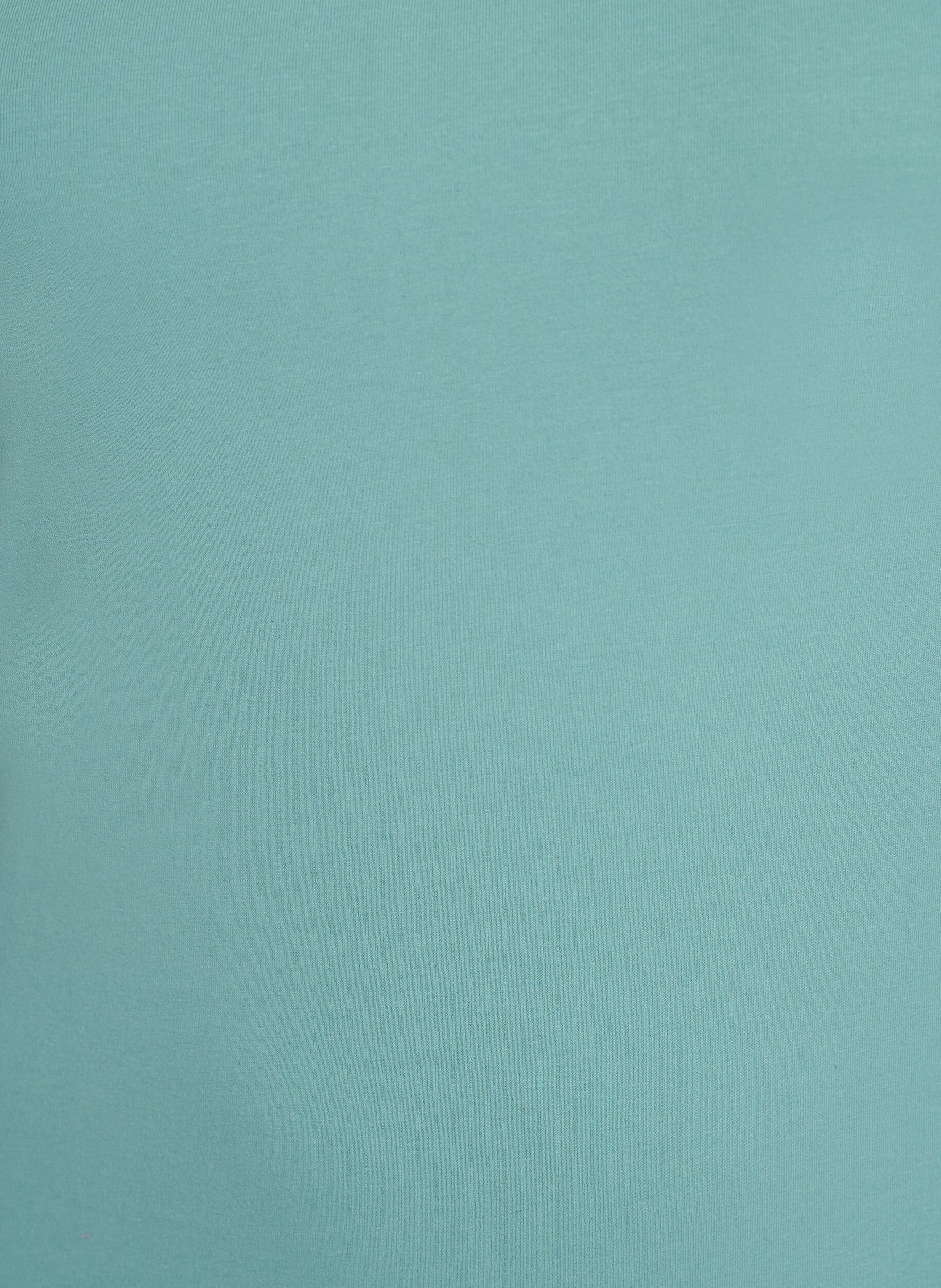 Zizzi Podstawowy top bawelniany w jednolitym kolorze, Zielony, Packshot image number 2