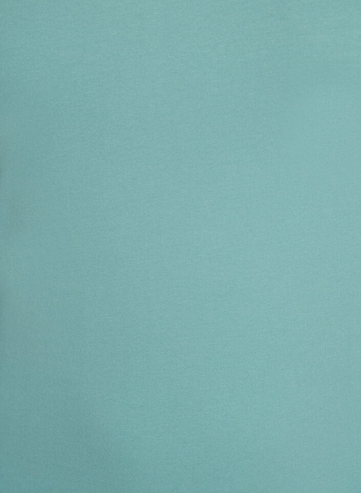 Podstawowy top bawelniany w jednolitym kolorze, Zielony, Packshot image number 2