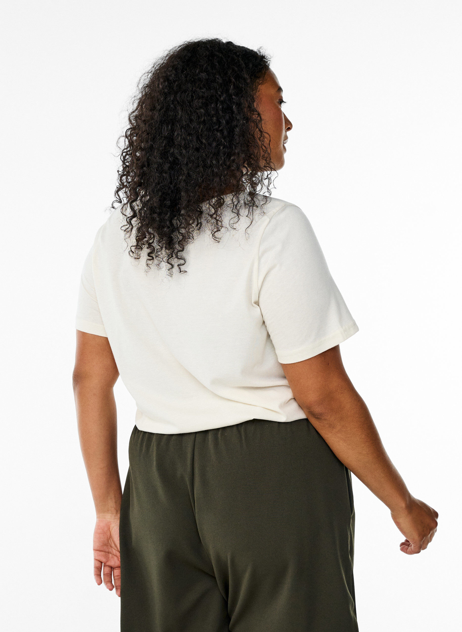 Zizzi FLASH - T-shirt z nadrukiem, Biały, Model image number 2