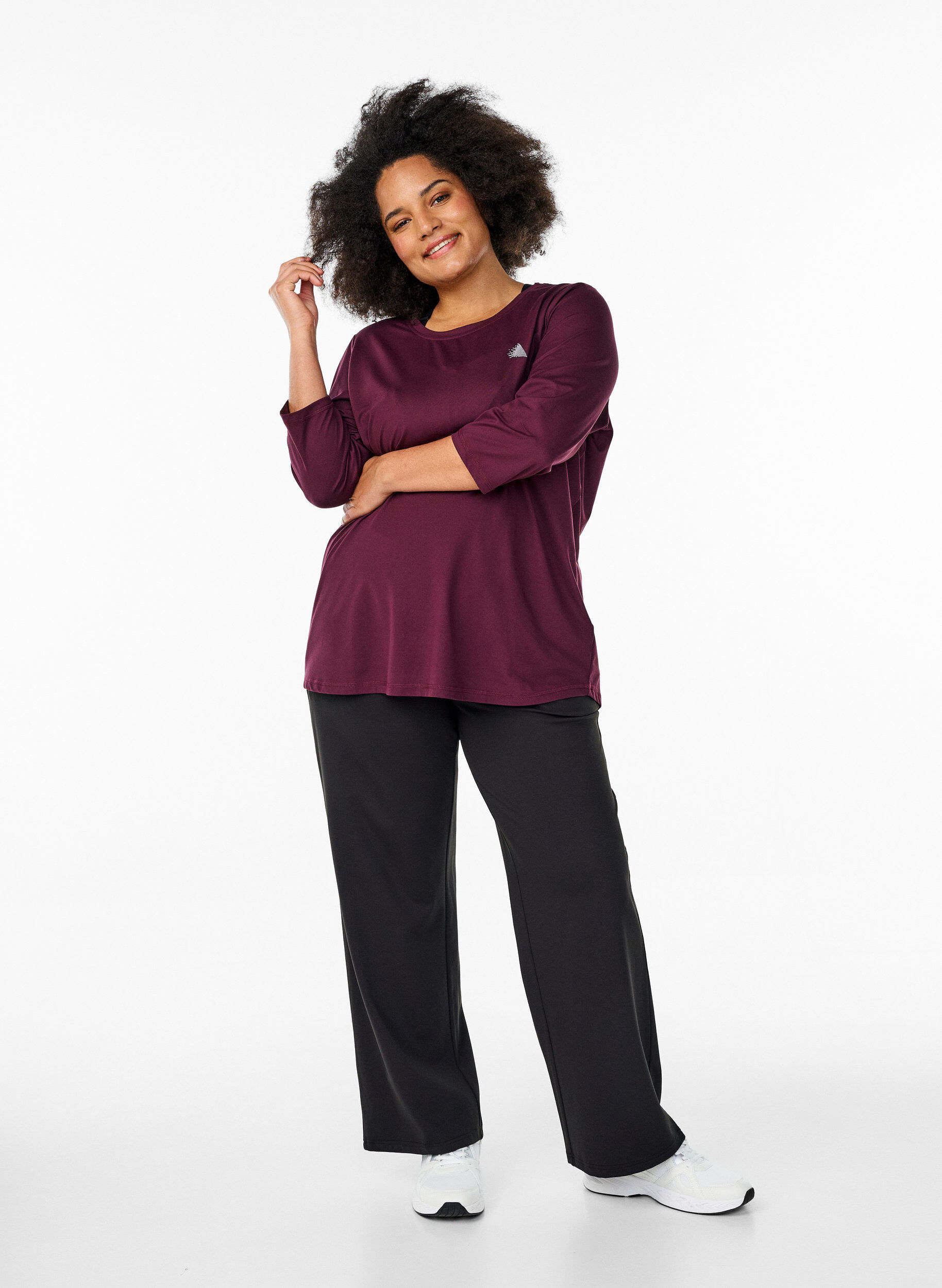 Zizzi Bluzka treningowa z rekawami 3/4, Czerwony, Model image number 1