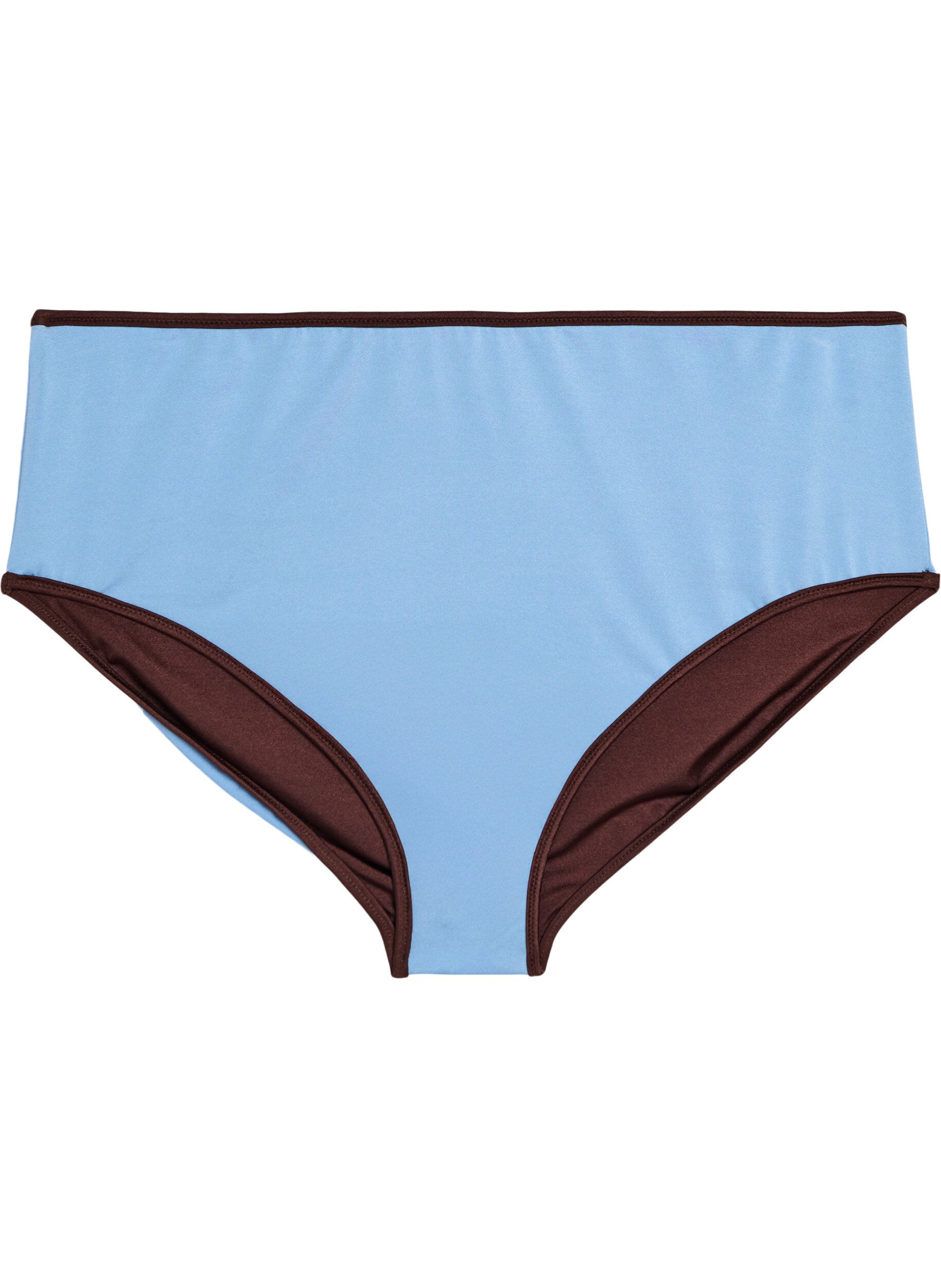 ZizziOdwrotne doly bikini z regulowana talia, Brązowy, Packshot image number 3