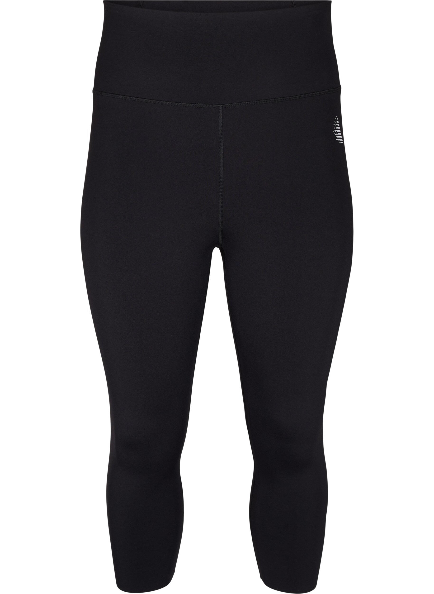 Zizzi CORE, SUPER TENSION TIGHTS &ndash; rajstopy treningowe 3/4 z kieszenia, Black, Packshot image number 0