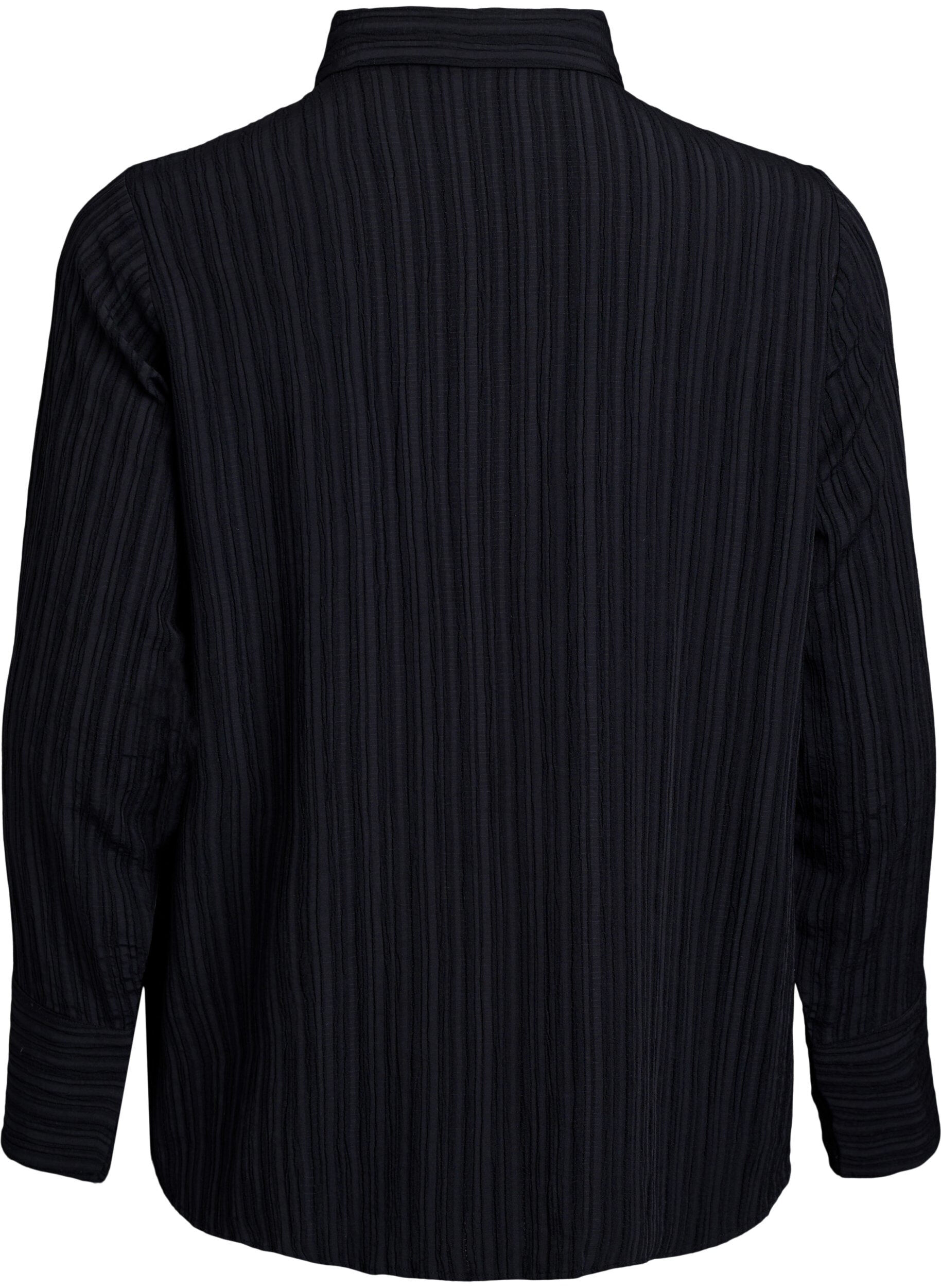 Zizzi FLASH - Koszula z faktura, Czarne, Packshot image number 1