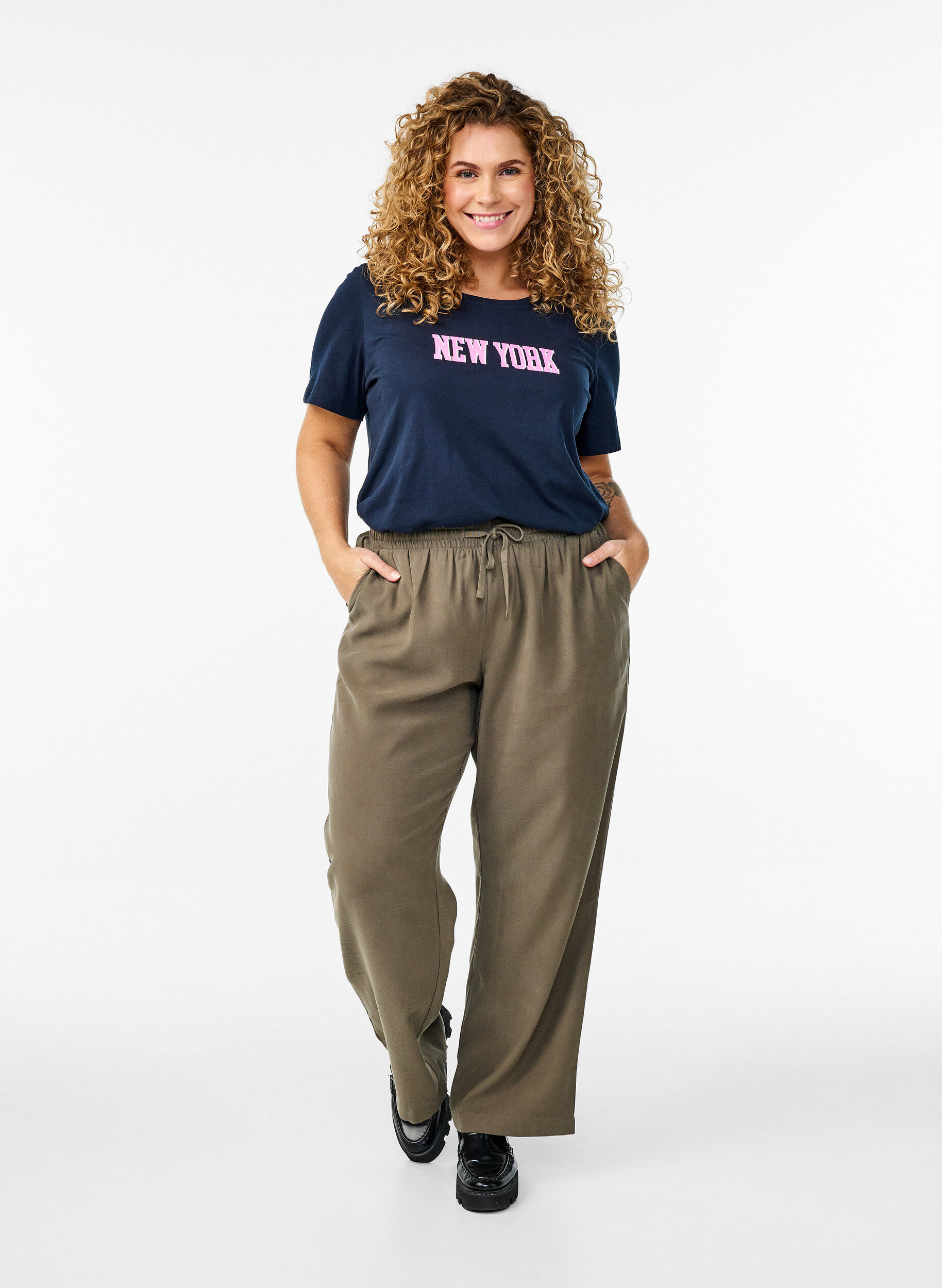 Zizzi FLASH - T-shirt z nadrukiem, Niebieskie, Model image number 1