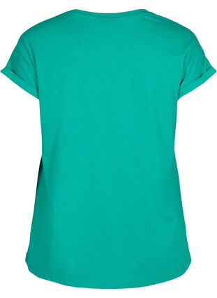 Koszulka z krótkimi rekawami wykonana z mieszanki bawelny, Emerald Green, Packshot image number 1