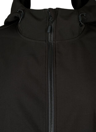 Krótka kurtka softshell z kieszeniami, Black, Packshot image number 2