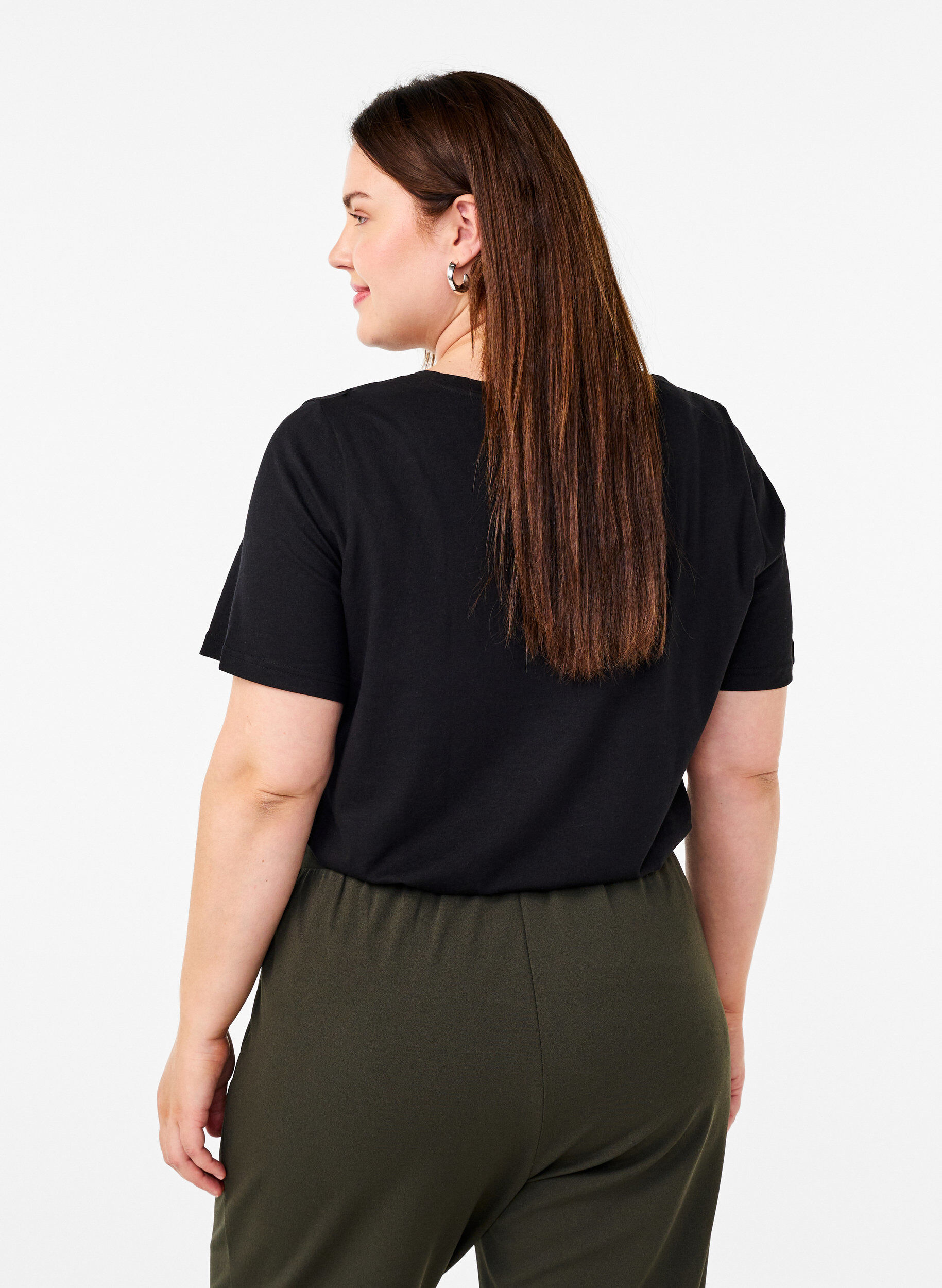 Zizzi FLASH - T-shirt z nadrukiem, Czarne, Model image number 2