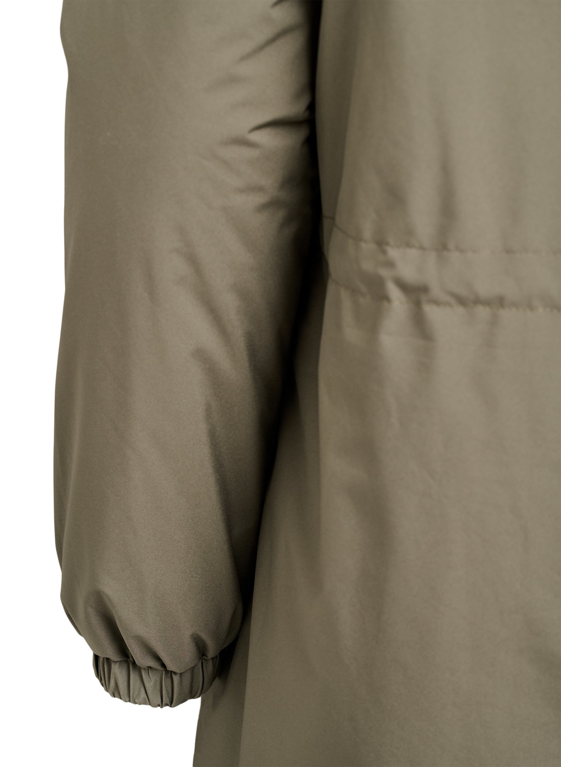 Zizzi Lekka wyscielana kurtka z kapturem, Zielony, Packshot image number 4