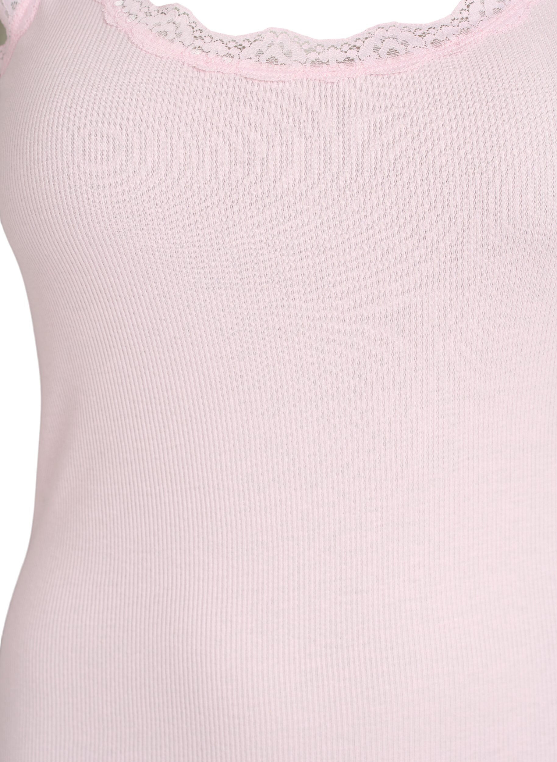 ZizziTop z koronkowym wykonczeniem, R&oacute;żowy, Packshot image number 2