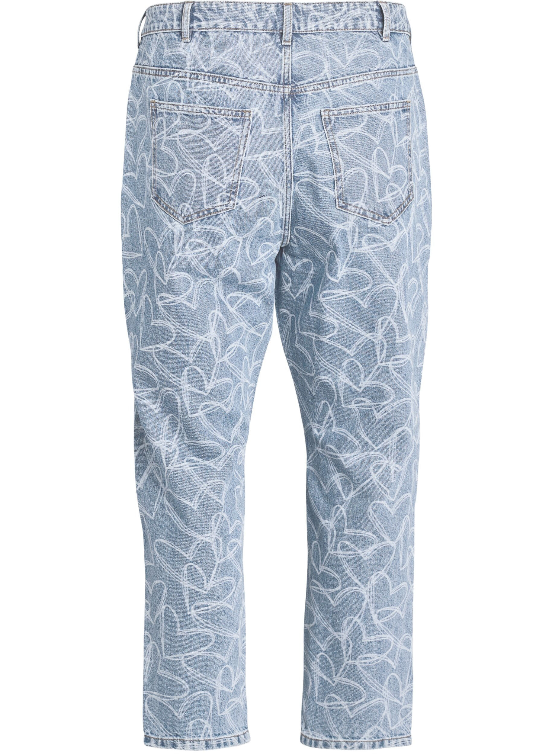 Zizzi  Jeansy Mille typu mom fit z haftem, Niebieskie, Packshot image number 1