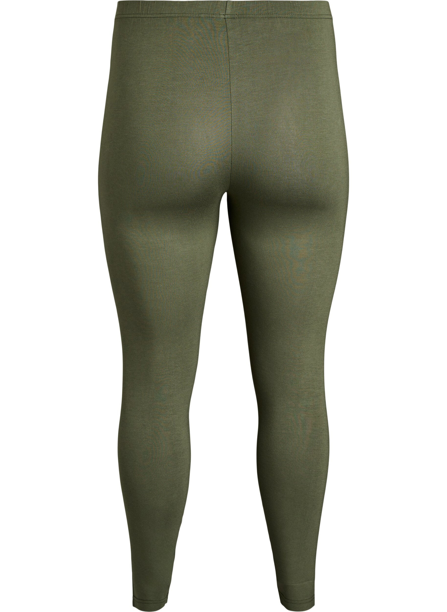 Zizzi Legginsy basic z wiskozy, Zielony, Packshot image number 1