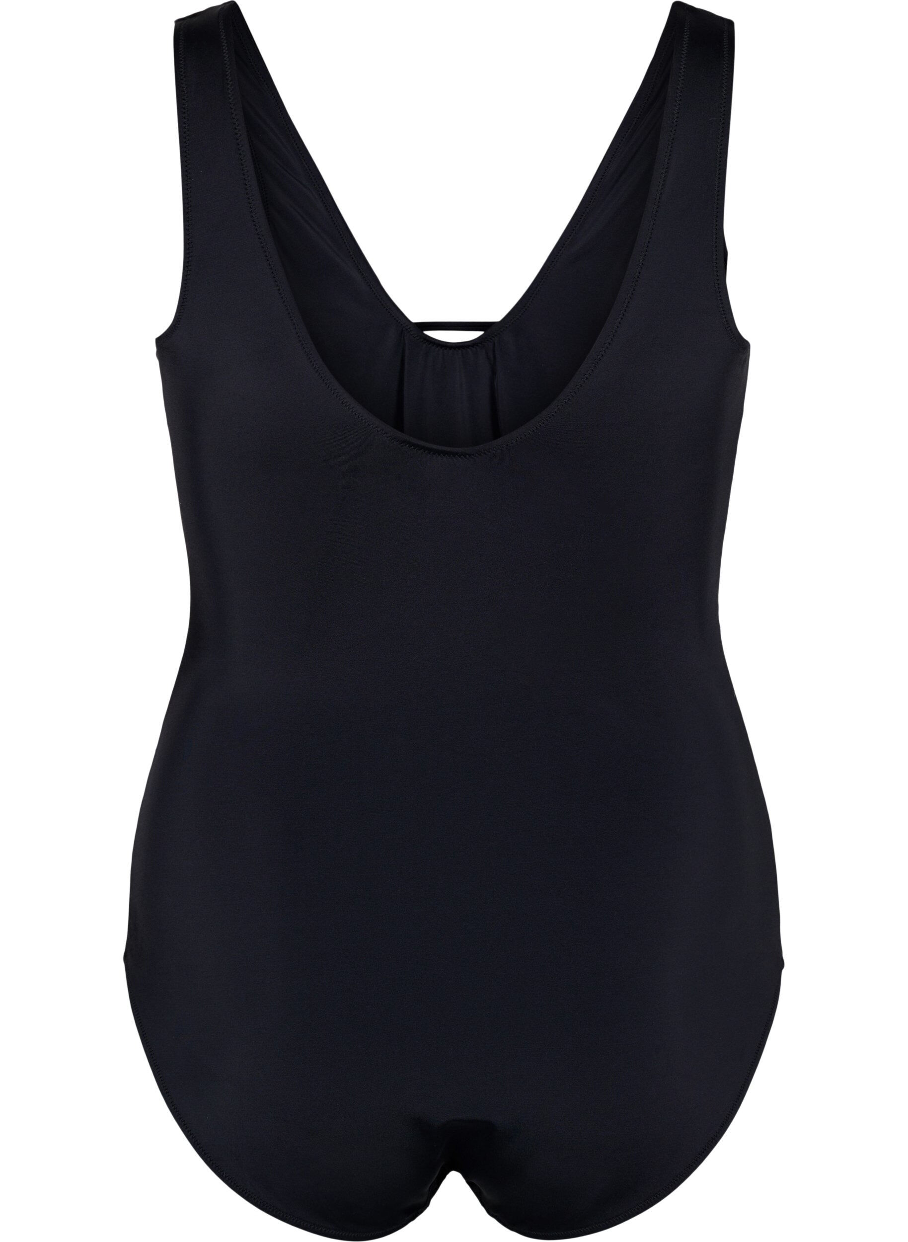 Zizzi Swimsuit with band detail, Black, Packshot image number 1
