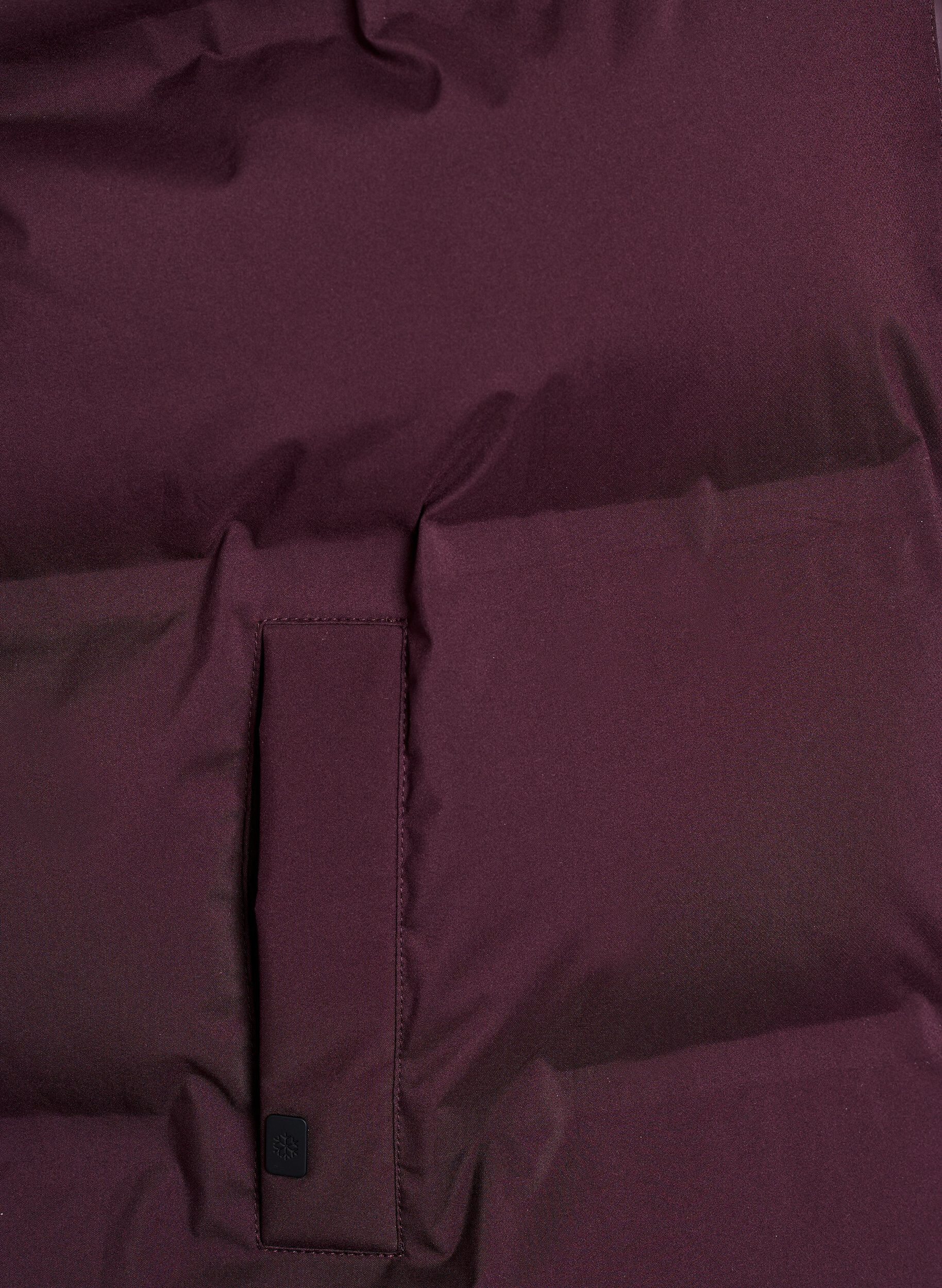 ZizziKr&oacute;tki bufiasty bezrekawnik z wysokim kolnierzem, Ciemnobordowy, Packshot image number 3