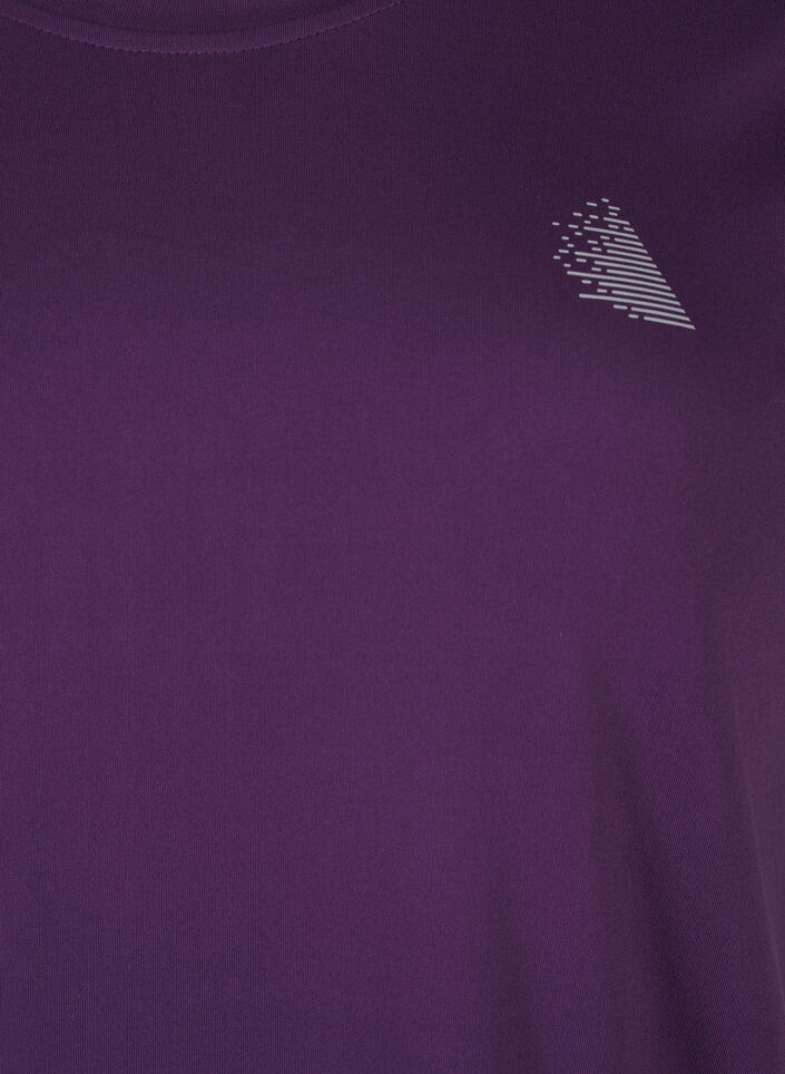 T-shirt treningowy o dopasowanym kroju z okraglym dekoltem, Purple Pennant, Packshot image number 2
