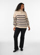 Sweter z wysokim kolnierzem i zamkiem blyskawicznym, Biały, Model image number 1