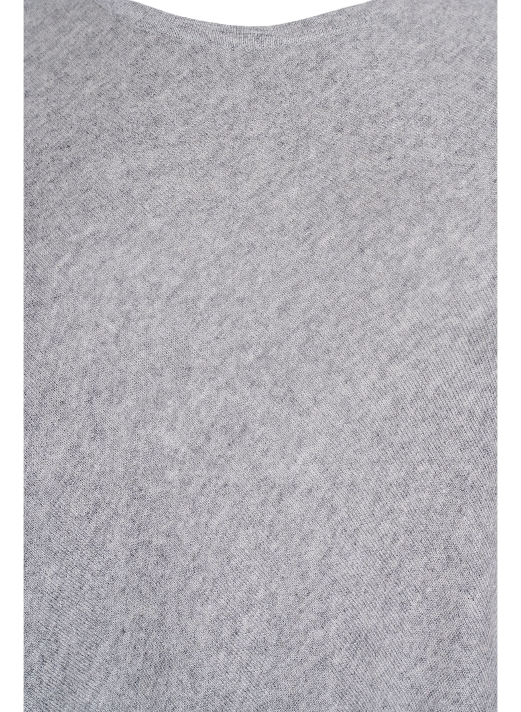 Zizzi Ponczo z cienkiej dzianiny, Szary, Packshot image number 2