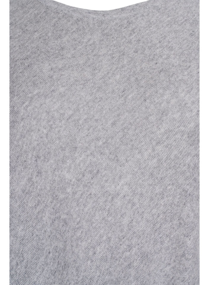 Ponczo z cienkiej dzianiny, Szary, Packshot