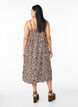 Sukienka midi z wiskozy, Beżowy, Model image number 1