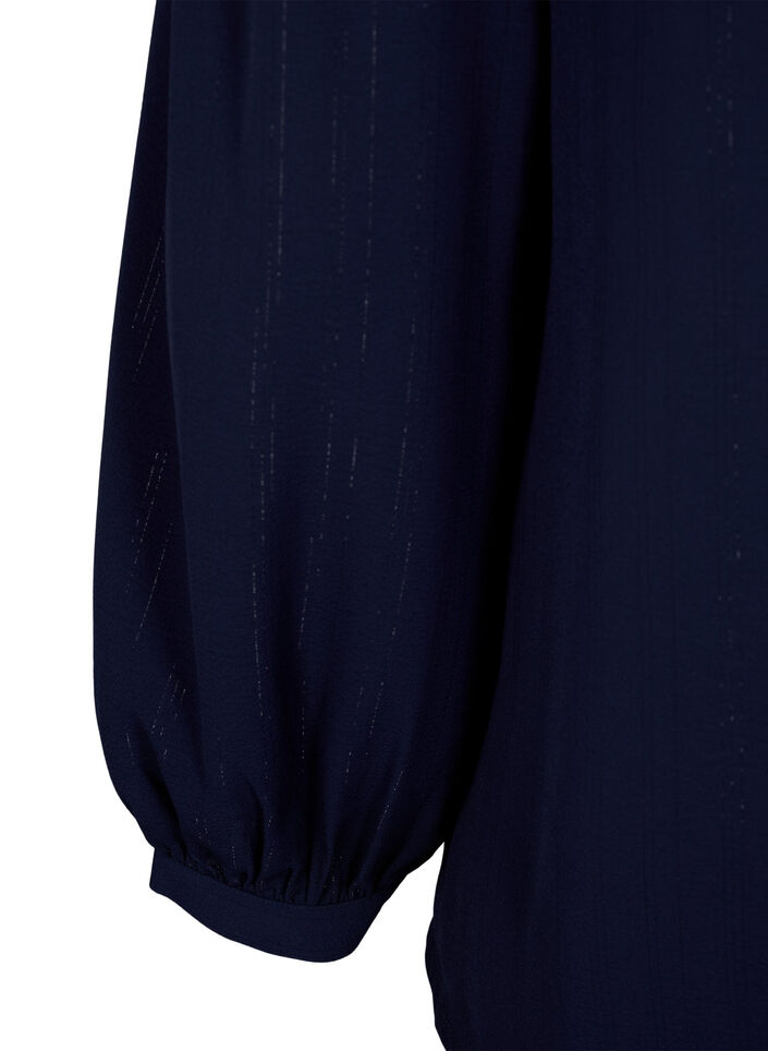 Bluzka ze srebrnym brokatem, Niebieskie, Packshot image number 3