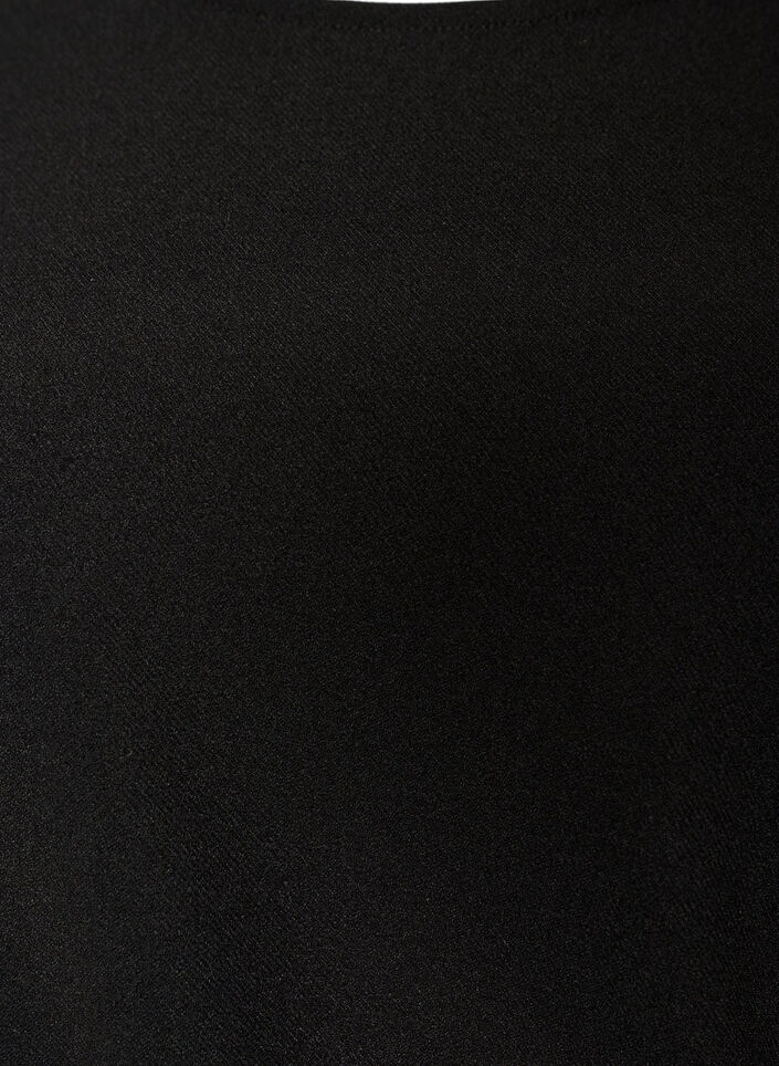Sukienka z dzerseju z drapowaniem i ozdobna klamra, Czarne, Packshot image number 2