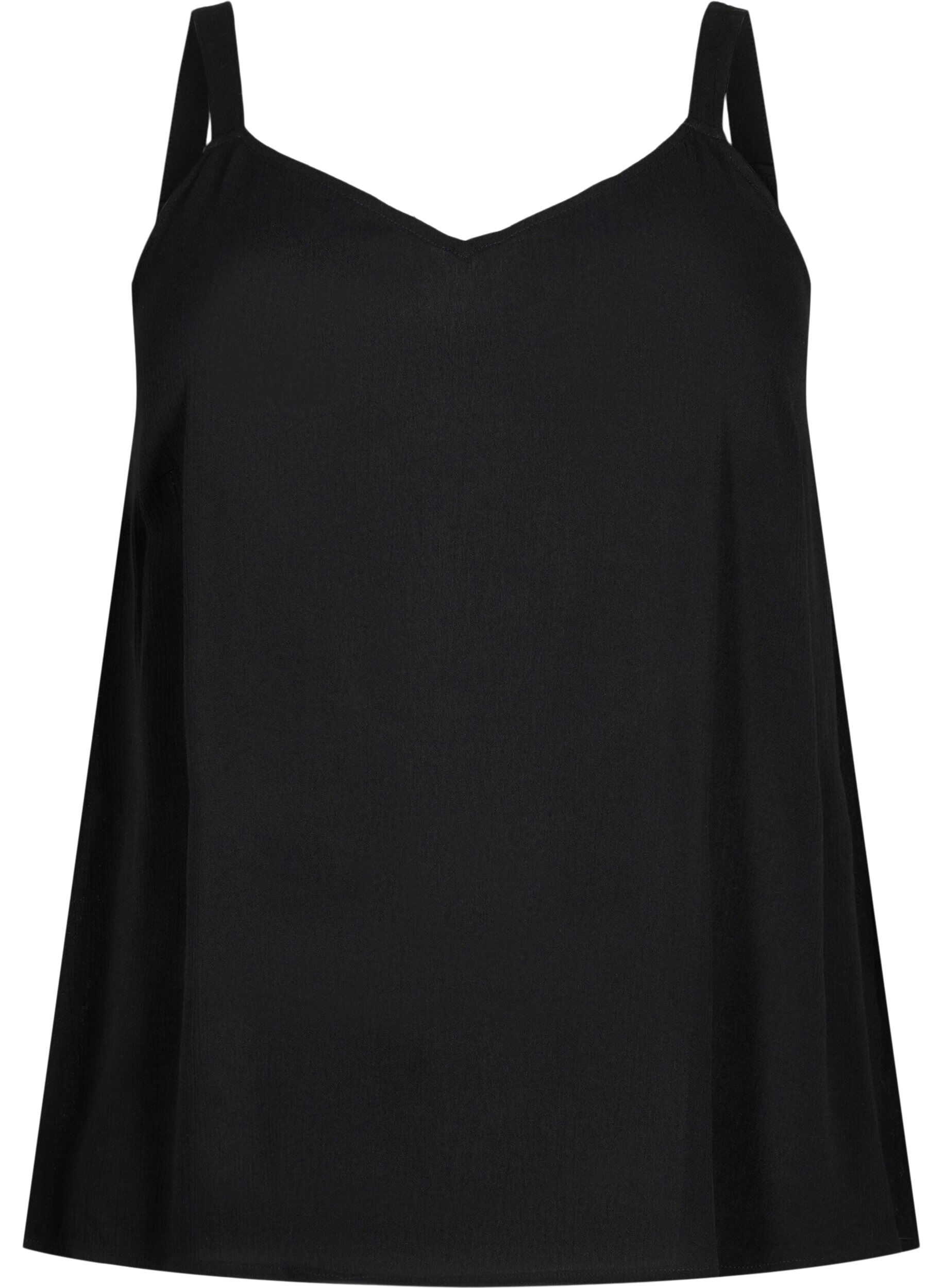 ZizziSleeveless top in viscose, Black, Packshot image number 0