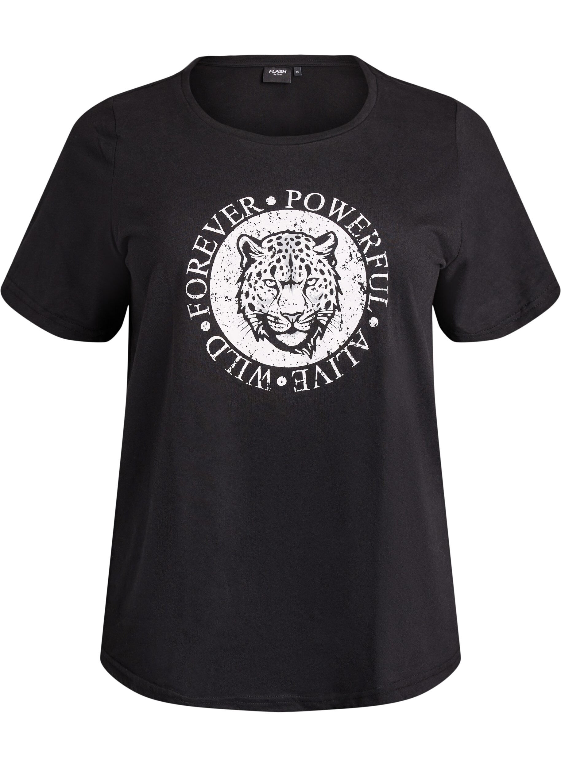Zizzi FLASH - Koszulka z nadrukiem, Czarne, Packshot image number 0