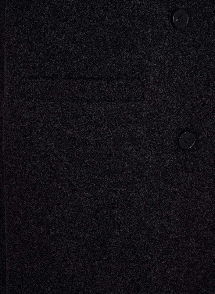 Dluga kamizelka o wygladzie welny, Dark Grey Melange, Packshot image number 3