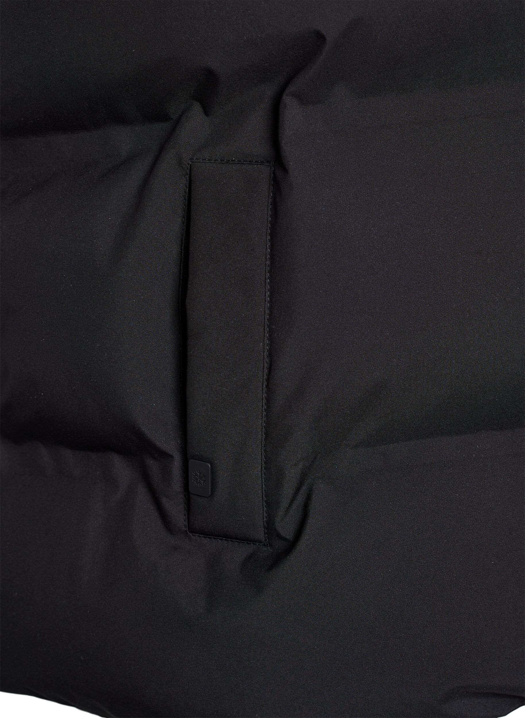 Zizzi Kr&oacute;tki bufiasty bezrekawnik z wysokim kolnierzem, Czarne, Packshot image number 3