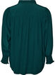 Bluzka z kolnierzykiem z falbanka i marszczeniem, Zielony, Packshot image number 1