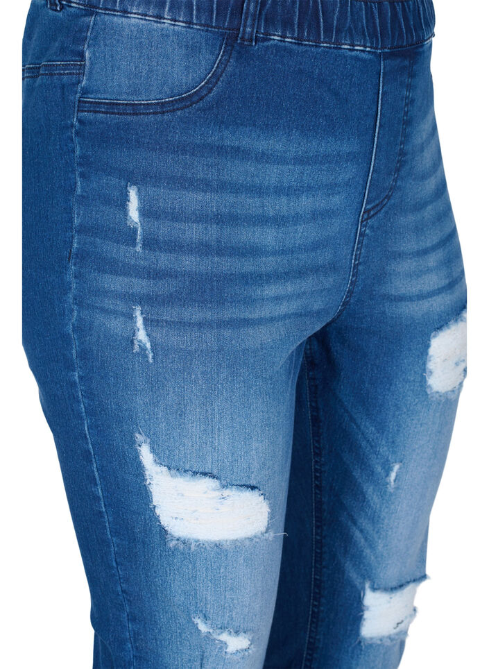 Jeggings with rip, Dark blue, Packshot image number 2